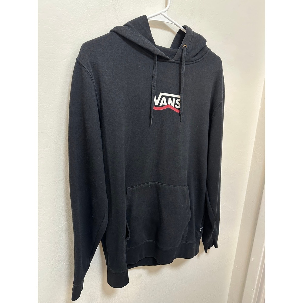 Vans Off The Wall Hoodie Mens Small Black Graphic‎ Pullover Sweatshirt - Picture 3 of 9